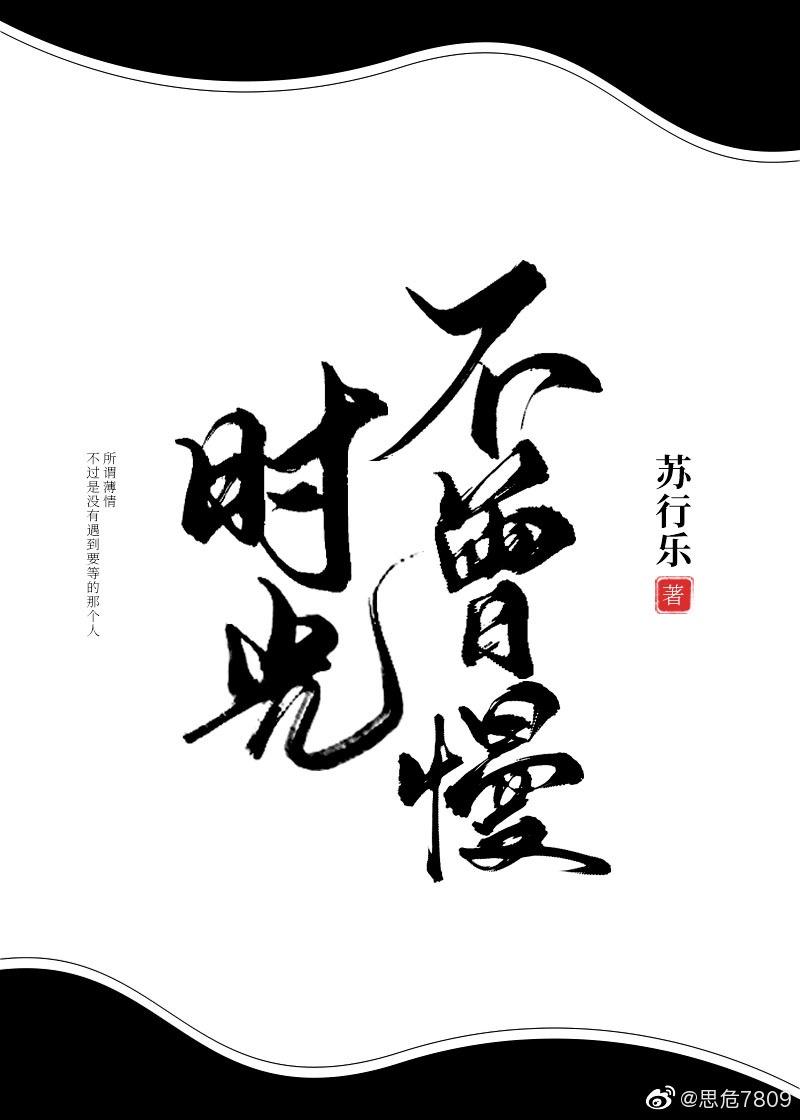 时光不曾慢封面