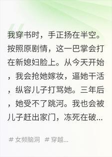 穿书成恶婆婆，儿媳竟是我闺蜜封面
