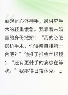 顾砚是心外神手封面