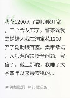 花一千二买安眠耳塞，一觉睡醒室友全没了封面