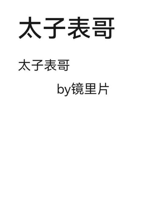 太子表哥封面